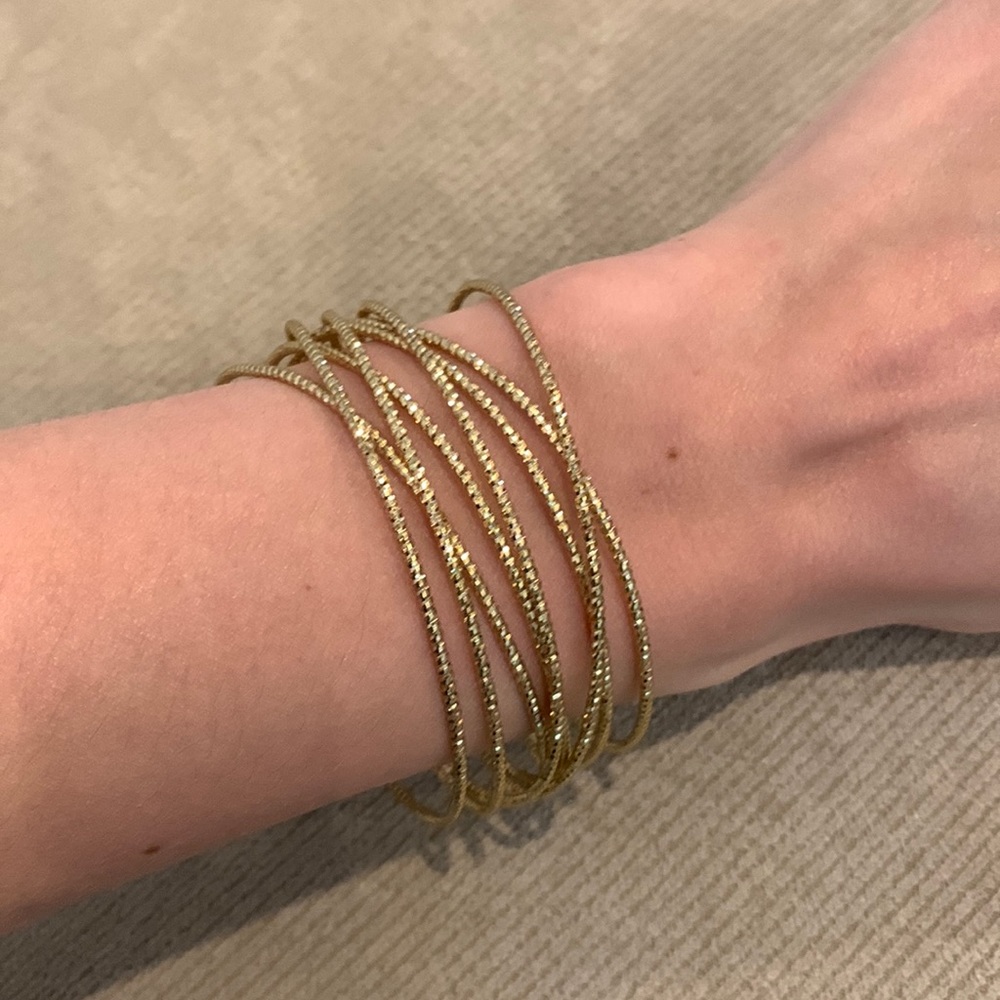 Gold toned bangle bracelet